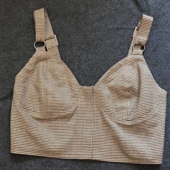 Gingham zip up crop top - Picture 7 of 10